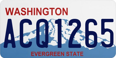 WA license plate ACQ1265