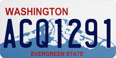 WA license plate ACQ1291