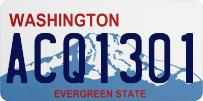 WA license plate ACQ1301