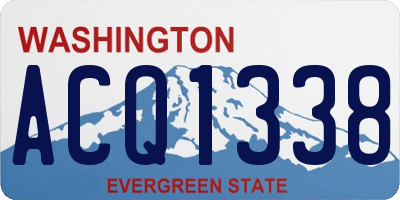 WA license plate ACQ1338