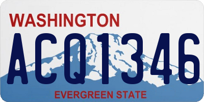 WA license plate ACQ1346
