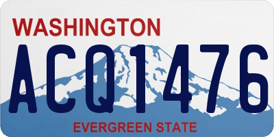 WA license plate ACQ1476