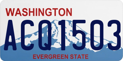 WA license plate ACQ1503
