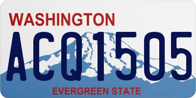 WA license plate ACQ1505