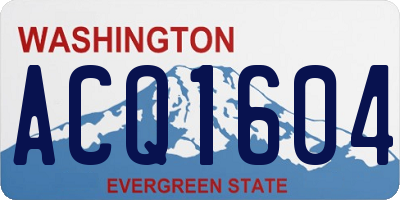 WA license plate ACQ1604