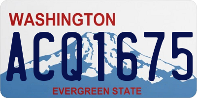 WA license plate ACQ1675