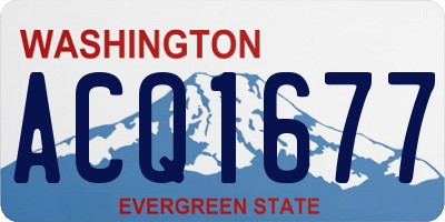WA license plate ACQ1677