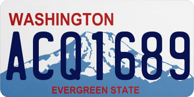 WA license plate ACQ1689