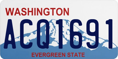 WA license plate ACQ1691
