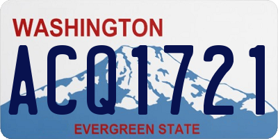 WA license plate ACQ1721
