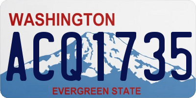 WA license plate ACQ1735