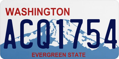 WA license plate ACQ1754