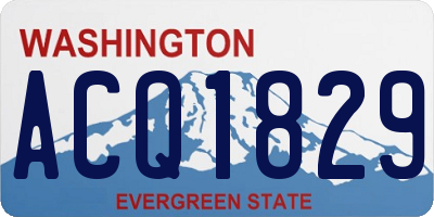 WA license plate ACQ1829