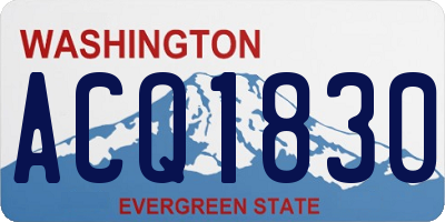WA license plate ACQ1830