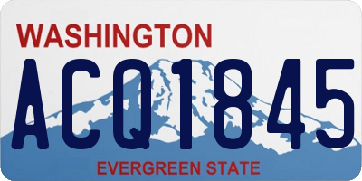 WA license plate ACQ1845