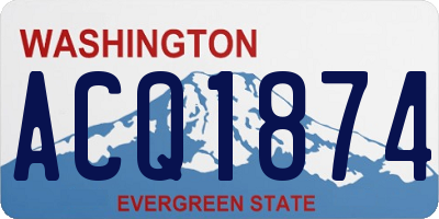 WA license plate ACQ1874