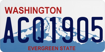 WA license plate ACQ1905