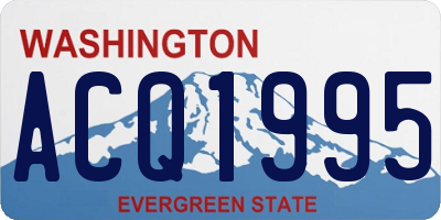 WA license plate ACQ1995