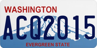 WA license plate ACQ2015
