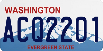 WA license plate ACQ2201