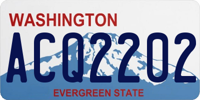 WA license plate ACQ2202