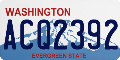 WA license plate ACQ2392