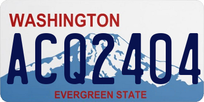 WA license plate ACQ2404