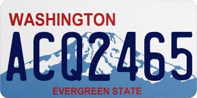 WA license plate ACQ2465