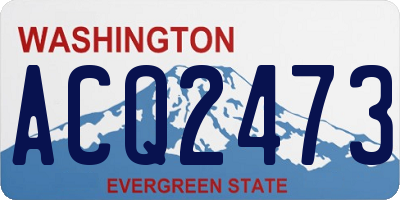 WA license plate ACQ2473