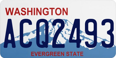 WA license plate ACQ2493