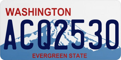 WA license plate ACQ2530