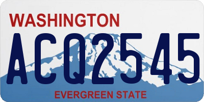 WA license plate ACQ2545
