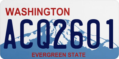 WA license plate ACQ2601