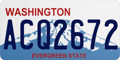 WA license plate ACQ2672