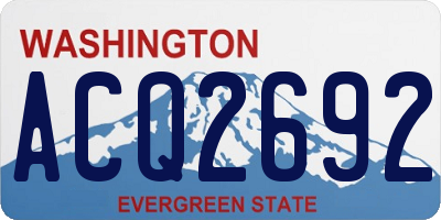 WA license plate ACQ2692