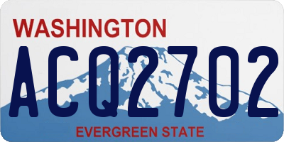 WA license plate ACQ2702