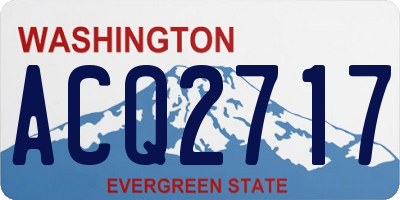 WA license plate ACQ2717