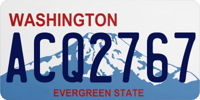 WA license plate ACQ2767