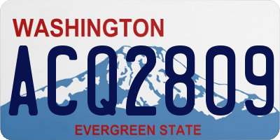 WA license plate ACQ2809