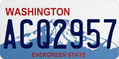 WA license plate ACQ2957