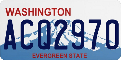 WA license plate ACQ2970