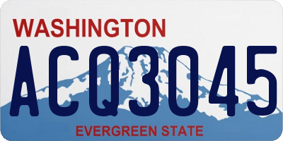 WA license plate ACQ3045