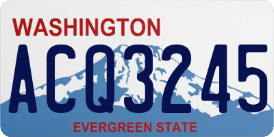 WA license plate ACQ3245