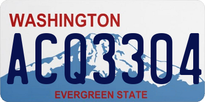 WA license plate ACQ3304