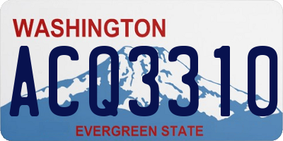 WA license plate ACQ3310