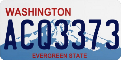 WA license plate ACQ3373