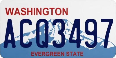 WA license plate ACQ3497