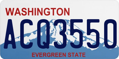 WA license plate ACQ3550