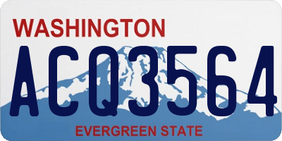 WA license plate ACQ3564