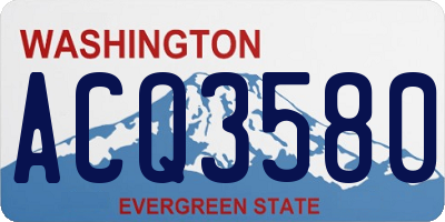 WA license plate ACQ3580